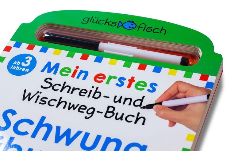Produktbild: Gl&uuml;cksfisch: Mein erstes Schreib-und Wegwisch-Buch: Schwung&uuml;bungen