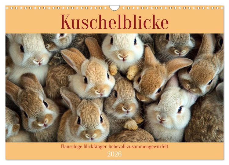 Produktbild: Kuschelblicke (Wandkalender 2026 DIN A3 quer), CALVENDO Monatskalender
