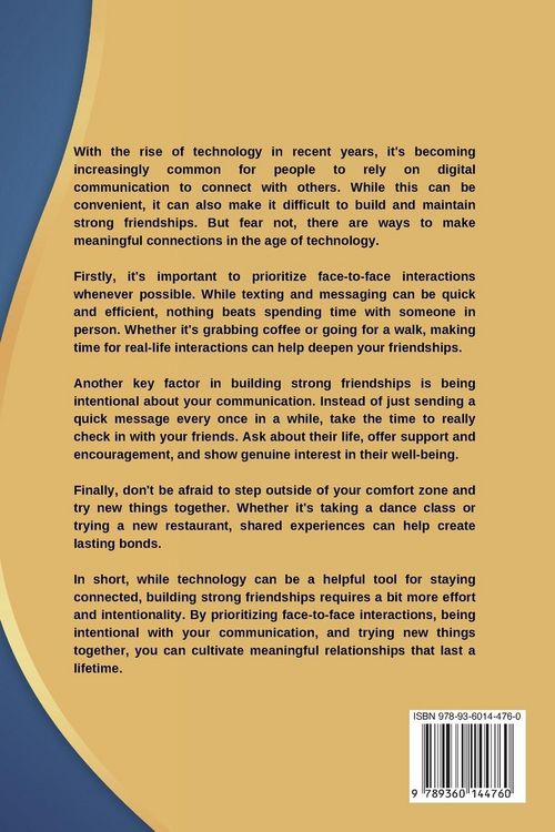 Produktbild: Making Strong Friendships in the Age of Technology