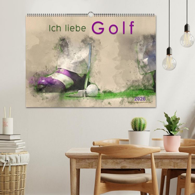 Produktbild: Ich liebe Golf (Wandkalender 2026 DIN A2 quer), CALVENDO Monatskalender