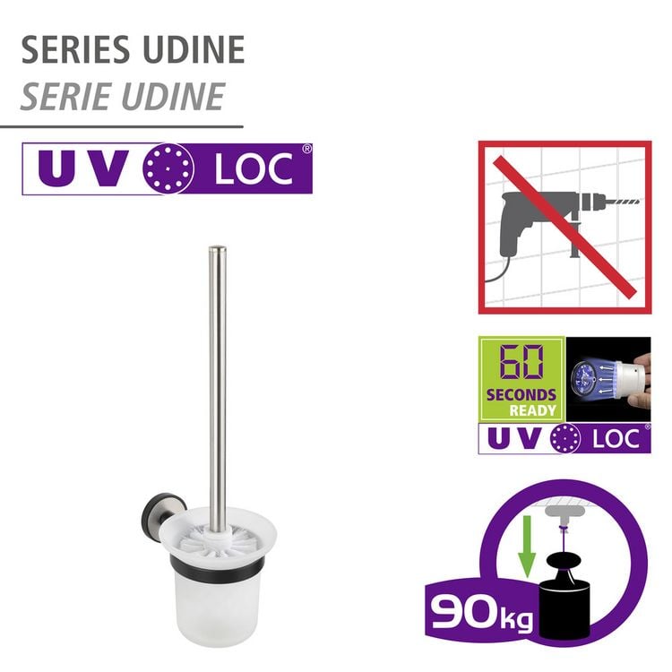 Produktbild: UV-Loc&reg; WC-Garnitur Mod. Udine, Befestigen ohne Bohren mit innovativem Klebesystem
