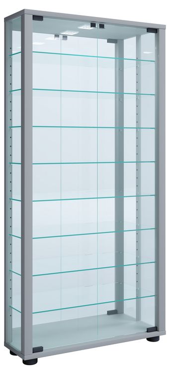 Produktbild: Glas Stand Vitrine Sammelvitrine Lumo Maxi Spiegel