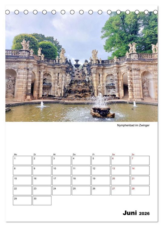 Produktbild: Prachtvolles Dresden (Tischkalender 2026 DIN A5 hoch), CALVENDO Monatskalender