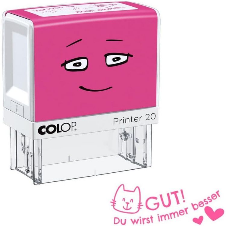 Produktbild: COLOP NIO School Motivations-Stempel, GUT - du wirst immer besser, Abdruckfarbe soft pink, 38 x 14mm