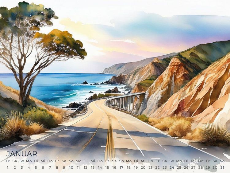 Produktbild: Kalifornien Artwork Edition Kalender 2027