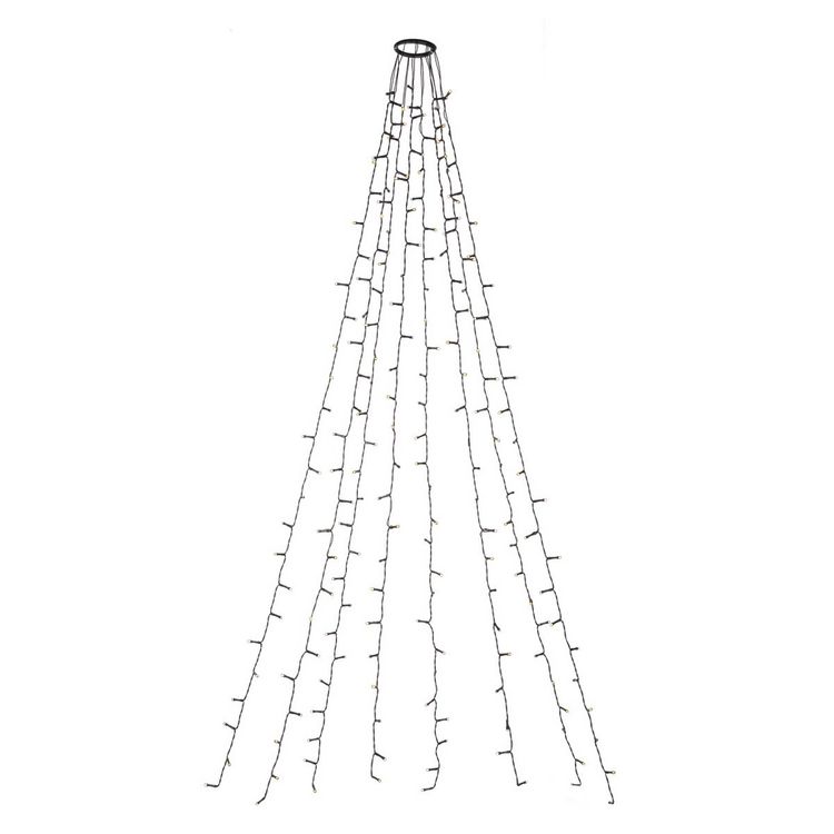 Produktbild: Idena Lichterkette NewTec Weihnachtsbaum-&Uuml;berwurf 200 LED warmwei&szlig; f&uuml;r Innen & Au&szlig;en