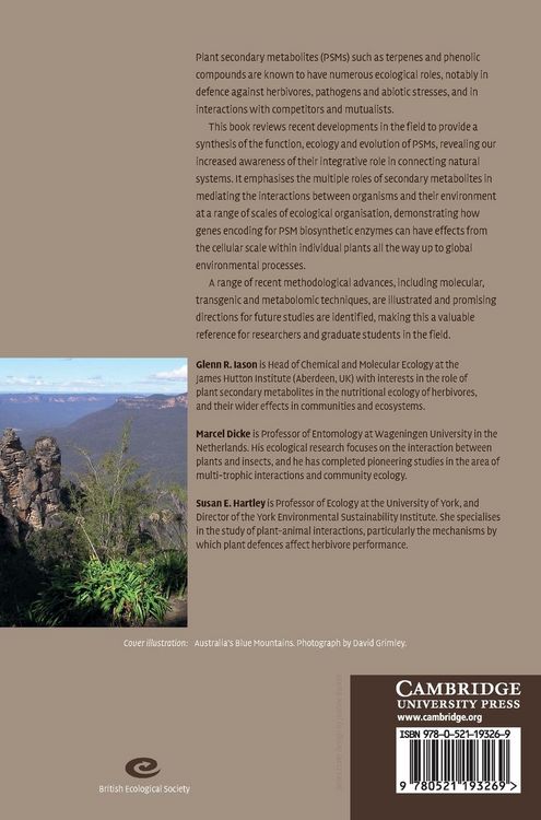 Produktbild: The Ecology of Plant Secondary Metabolites