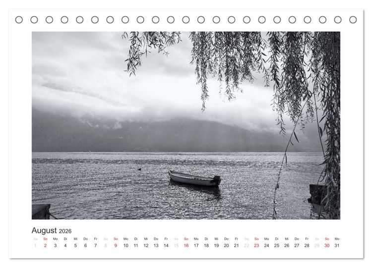 Produktbild: Limone sul Garda schwarzwei&szlig; (Tischkalender 2026 DIN A5 quer), CALVENDO Monatskalender