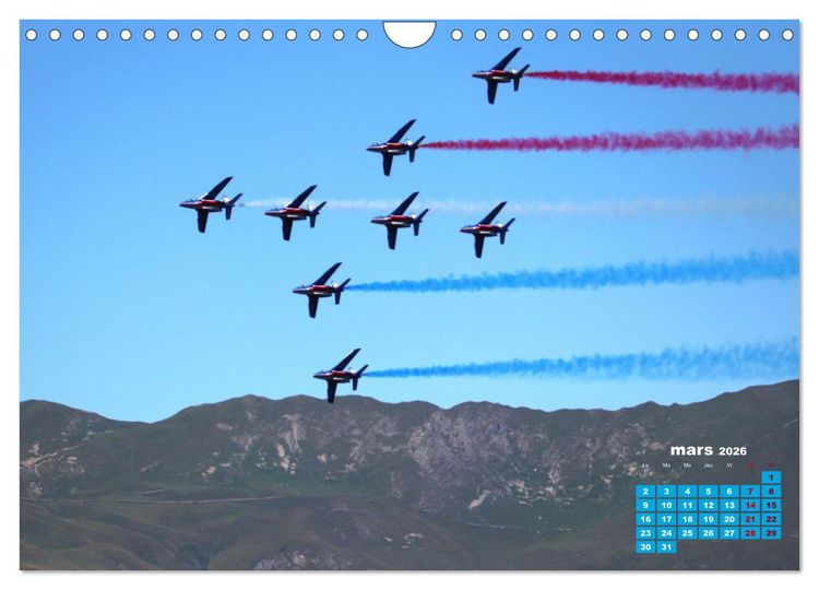 Produktbild: Les ailes fran&ccedil;aises au-dessus des cimes (Calendrier mural 2026 DIN A4 vertical), CALVENDO calendrier mensuel
