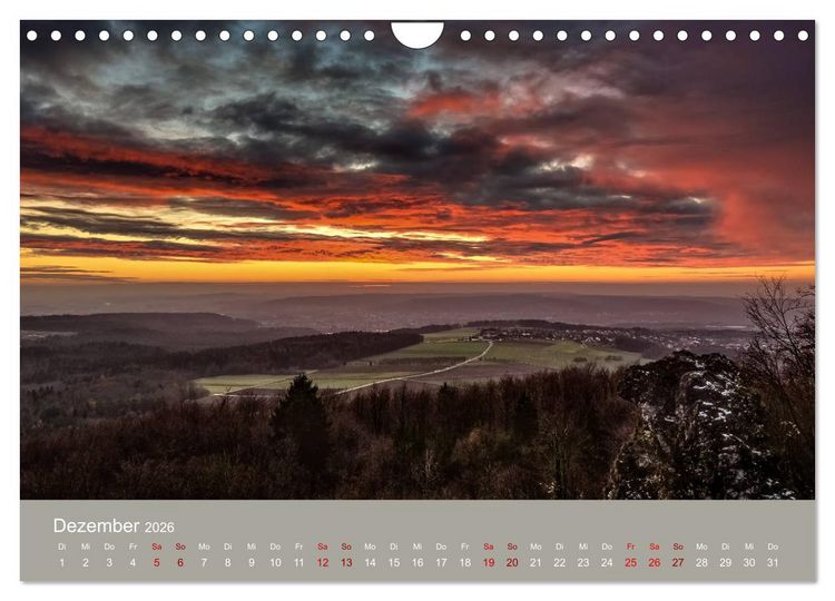 Produktbild: Sch&ouml;ne Aussichten in die Fr&auml;nkische Schweiz (Wandkalender 2026 DIN A4 quer), CALVENDO Monatskalender