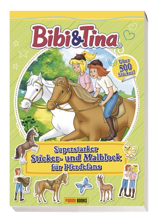 Produktbild: Bibi & Tina: Superstarker Sticker- und Malblock f&uuml;r Pferdefans