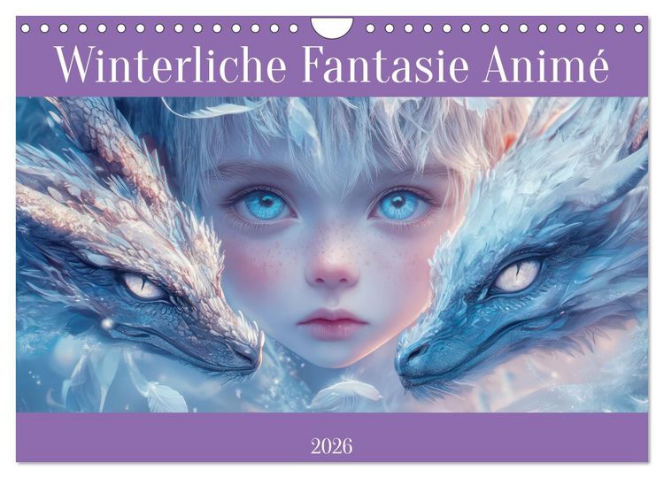 Produktbild: Winterliche Fantasie Anim&eacute; (Wandkalender 2026 DIN A4 quer), CALVENDO Monatskalender