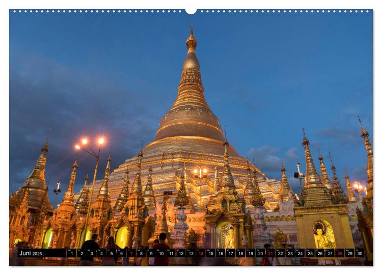 Produktbild: Myanmar - Burma (Wandkalender 2026 DIN A2 quer), CALVENDO Monatskalender
