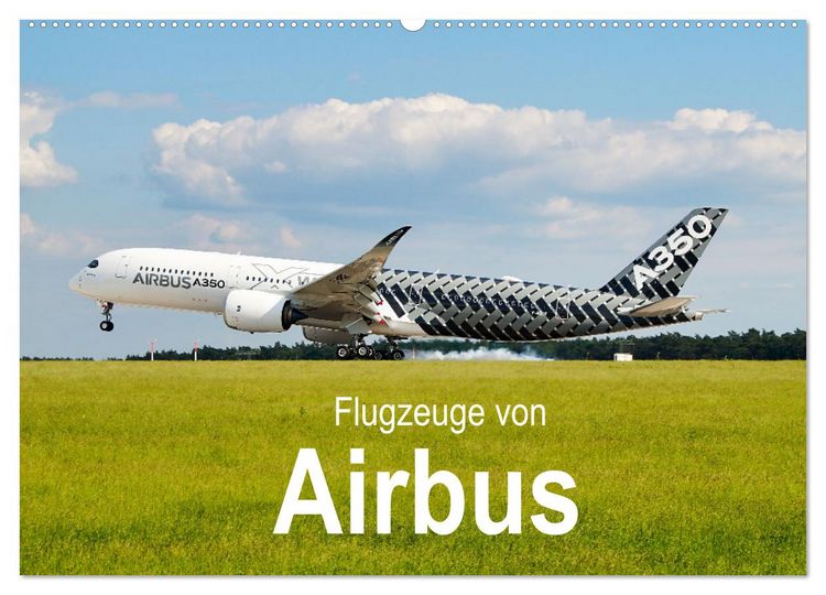 Produktbild: Flugzeuge von Airbus (Wandkalender 2026 DIN A2 quer), CALVENDO Monatskalender