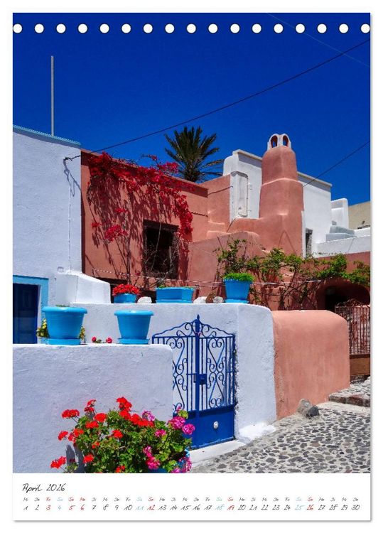Produktbild: Santorini im Focus (Tischkalender 2026 DIN A5 hoch), CALVENDO Monatskalender