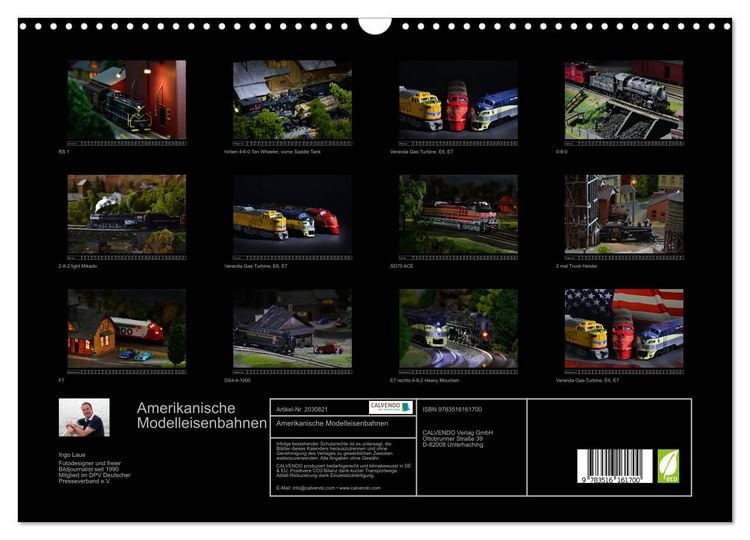 Produktbild: Amerikanische Modelleisenbahnen (Wandkalender 2026 DIN A3 quer), CALVENDO Monatskalender