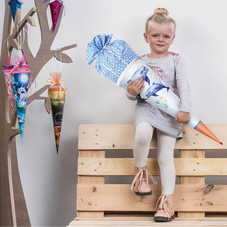 Produktbild: Motivschult&uuml;te 70cm, Lieblingsst&uuml;ck Delfin Duo