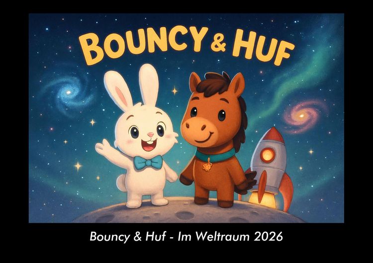 Produktbild: Bouncy & Huf - Im Weltraum 2026 Fotokalender DIN A3