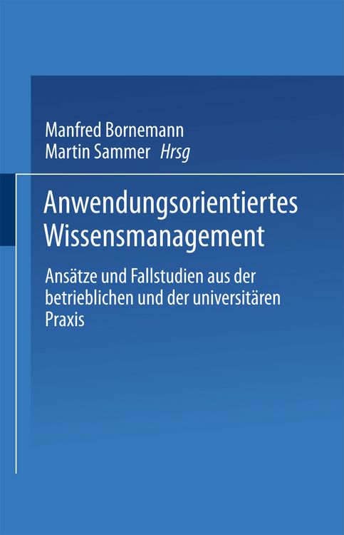 Produktbild: Anwendungsorientiertes Wissensmanagement