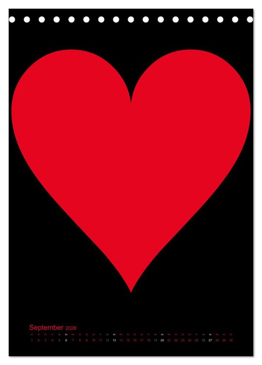 Produktbild: Foto- und Bastelkalender "LIEBE" in der Farbe Schwarz (Tischkalender 2026 DIN A5 hoch), CALVENDO Monatskalender
