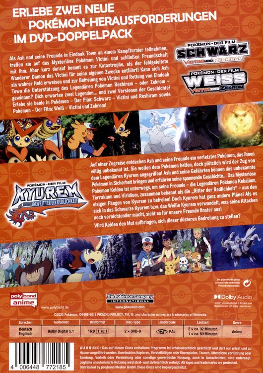 Produktbild: Pok&eacute;mon - Schwarz Wei&szlig; / Kyurem gegen den Ritter der Redlichkeit LTD. [2 DVDs]