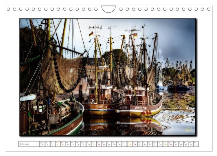 Produktbild: Ostfriesland - der alte Hafen Greetsiel (Wandkalender 2026 DIN A4 quer), CALVENDO Monatskalender