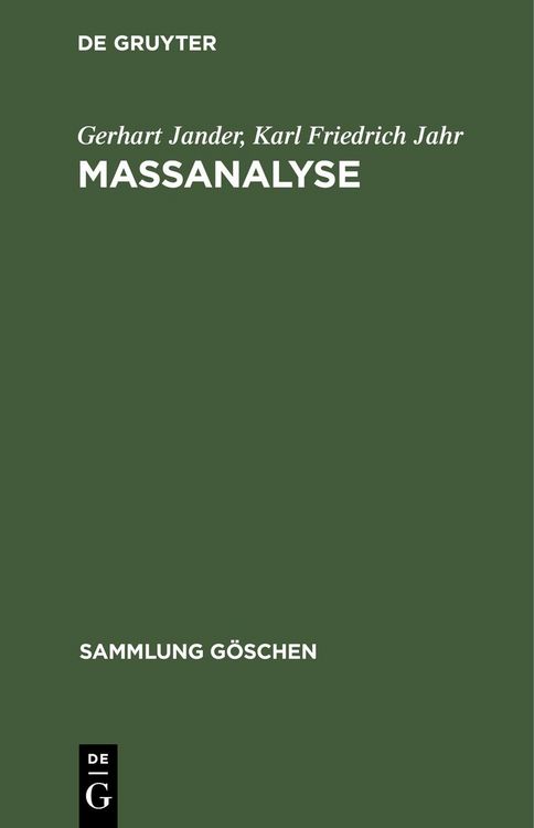 Produktbild: Massanalyse