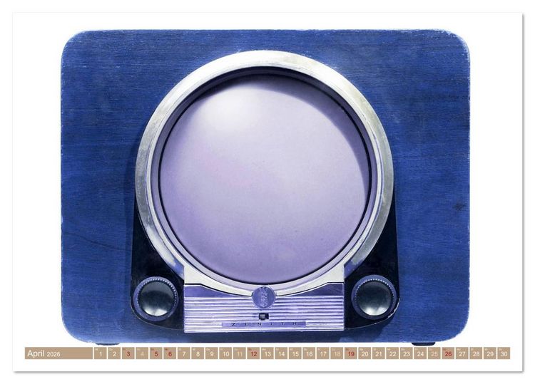 Produktbild: Fernseher der 1950er bis 70er Jahre: In die R&ouml;hre geguckt (Tischkalender 2026 DIN A5 quer), CALVENDO Monatskalender