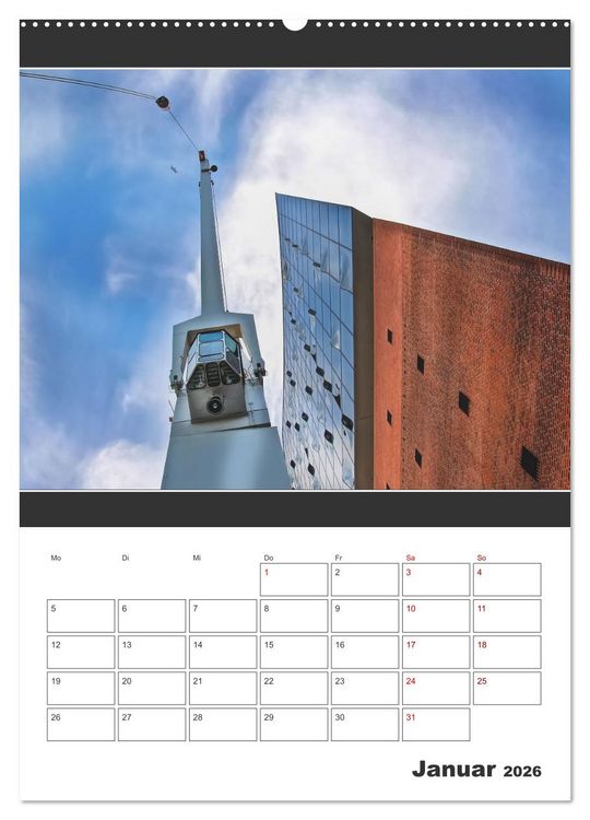 Produktbild: Wahrzeichen Elphi (Wandkalender 2026 DIN A2 hoch), CALVENDO Monatskalender