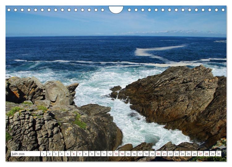 Produktbild: Quiberon C&ocirc;t&eacute; sauvage (Calendrier mural 2026 DIN A4 vertical), CALVENDO calendrier mensuel