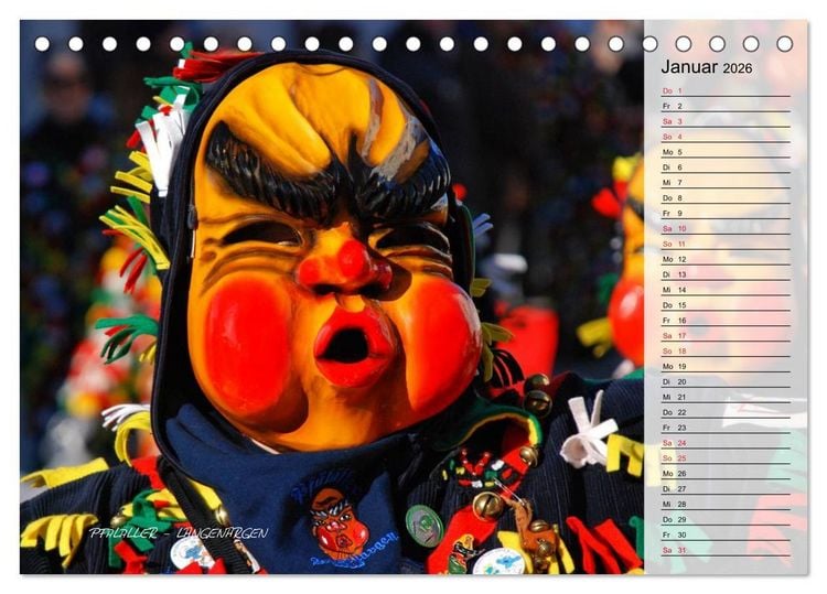 Produktbild: Schw&auml;bisch alemannische Fasnet (Tischkalender 2026 DIN A5 quer), CALVENDO Monatskalender