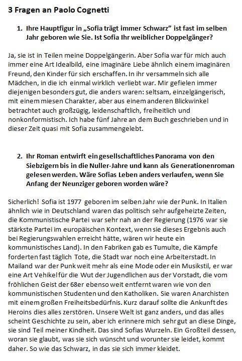 Produktbild: Sofia tr&auml;gt immer Schwarz