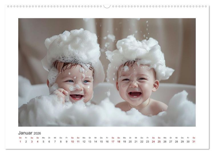 Produktbild: Unsere s&uuml;&szlig;en Knirpse (hochwertiger Premium Wandkalender 2026 DIN A2 quer), Kunstdruck in Hochglanz