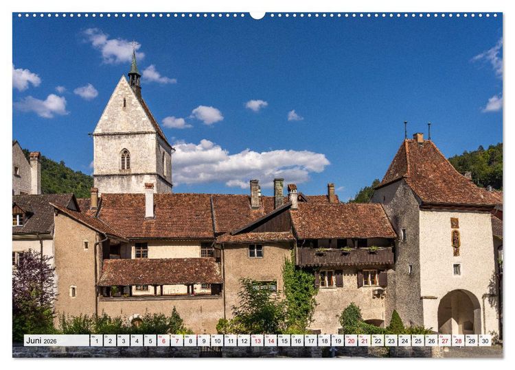 Produktbild: Schweiz - Saint-Ursanne (Wandkalender 2026 DIN A2 quer), CALVENDO Monatskalender