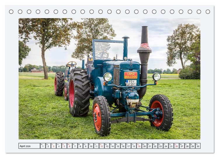 Produktbild: Alte Sch&auml;tzchen - Traktoren (Tischkalender 2026 DIN A5 quer), CALVENDO Monatskalender