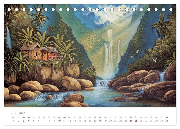 Produktbild: Paradise, Ausblicke und Tr&auml;umereien (Tischkalender 2027 DIN A5 quer), CALVENDO Monatskalender