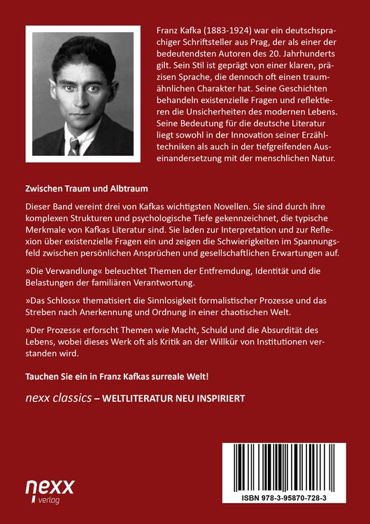 Produktbild: Die Verwandlung. Das Schloss. Der Prozess.