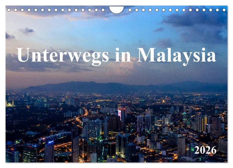 Produktbild: Unterwegs in Malaysia (Wandkalender 2026 DIN A4 quer), CALVENDO Monatskalender