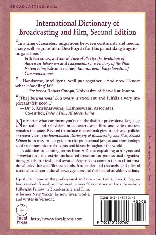 Produktbild: International Dictionary of Broadcasting and Film
