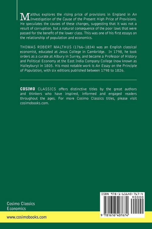 Produktbild: An Investigation of the Cause of the Present High Price of Provisions