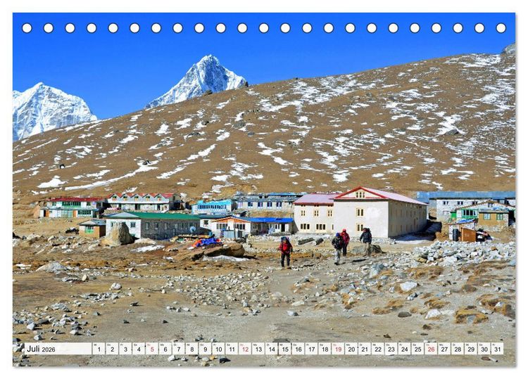 Produktbild: Wohnen im HIMALAYA (Tischkalender 2026 DIN A5 quer), CALVENDO Monatskalender