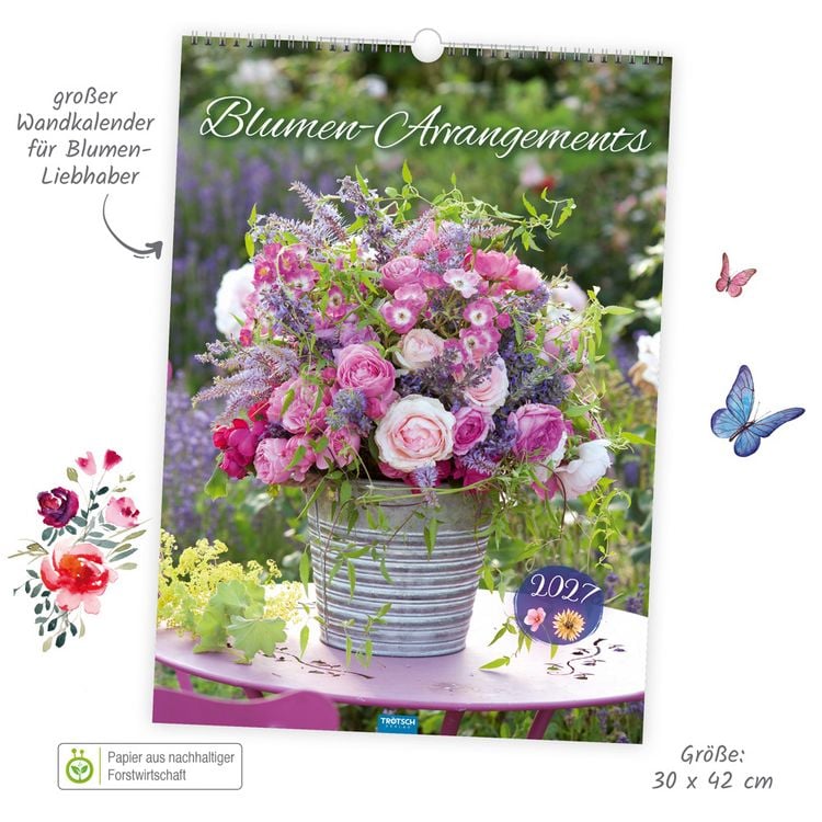 Produktbild: TR&Ouml;TSCH - Gro&szlig;bildkalender Blumen-Arrangements 2027