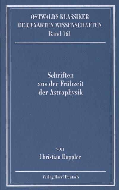 Produktbild: Schriften aus der Fr&uuml;hzeit der Astrophysik (Doppler)