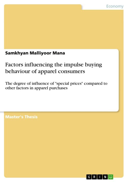 Produktbild: Factors influencing the impulse buying behaviour of apparel consumers