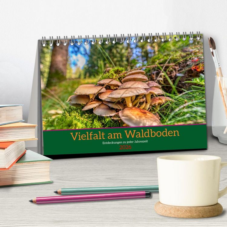 Produktbild: Vielfalt am Waldboden (Tischkalender 2026 DIN A5 quer), CALVENDO Monatskalender
