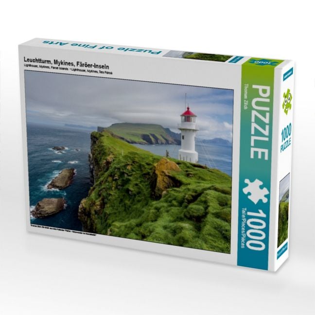 Produktbild: CALVENDO Puzzle Leuchtturm, Mykines, F&auml;r&ouml;er-Inseln | 1000 Teile Lege-Gr&ouml;&szlig;e 64x48cm Foto-Puzzle f&uuml;r gl&uuml;ckliche Stunden