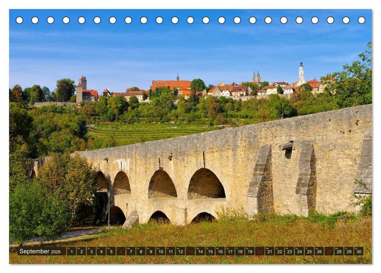Produktbild: Rothenburg o. d. Tauber - Perle des Taubertales (Tischkalender 2026 DIN A5 quer), CALVENDO Monatskalender