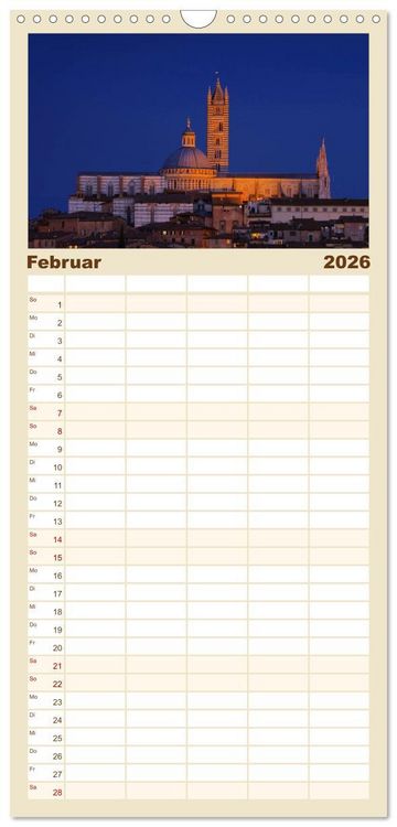 Produktbild: Familienplaner 2026 - Toskana &ndash; Traumlandschaft in Italien mit 5 Spalten (Wandkalender, 21 x 45 cm) CALVENDO