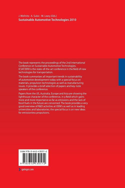 Produktbild: Sustainable Automotive Technologies 2010