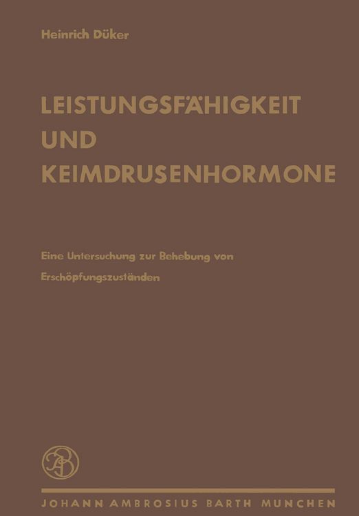Produktbild: Leistungsf&auml;higkeit und Keimdr&uuml;senhormone